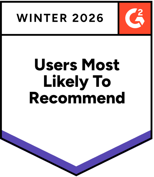 G2 Winter 2026 Users Most Likely to Recommend