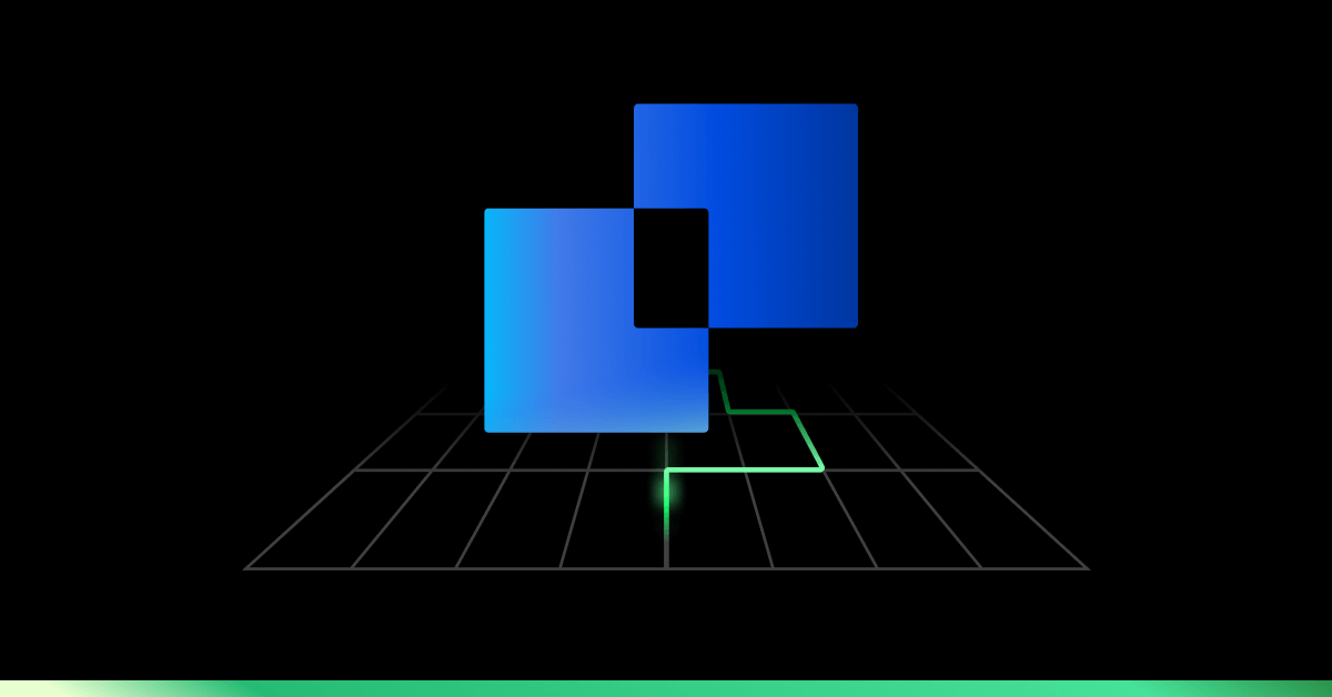 An image of a blue square with a vertical pod autoscaler.