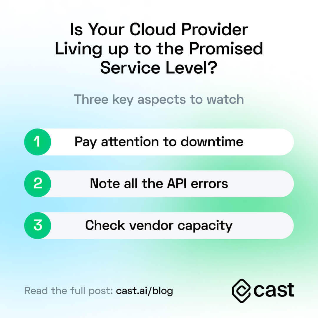 Is your cloud provider living up to the promised service level