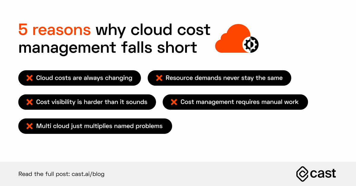 5 reasons why cloud cost management falls short