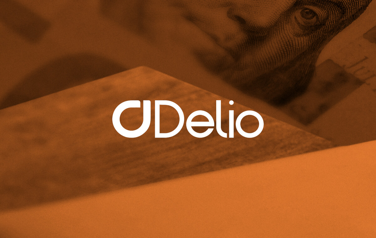 The logo for cdelo is shown on top of a stack of money.