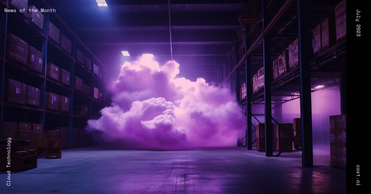 An image of a cloud in a warehouse.